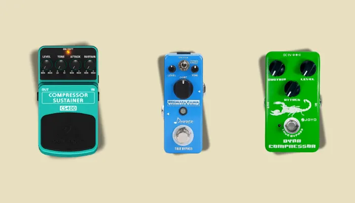 Infographic showing affordable compressor pedal options for every budget.