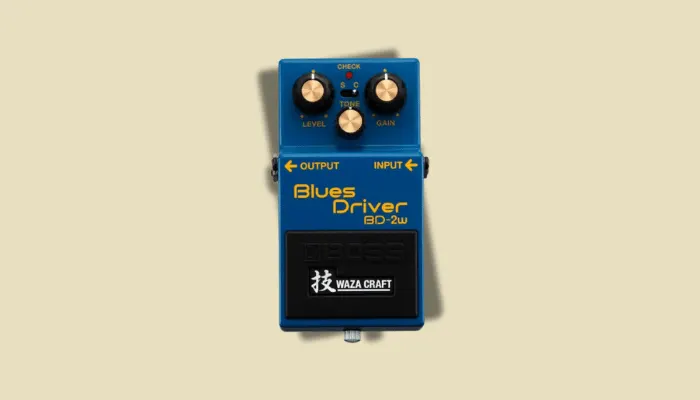 Photo of the Boss BD-2W Waza Craft Blues Driver overdrive pedal.