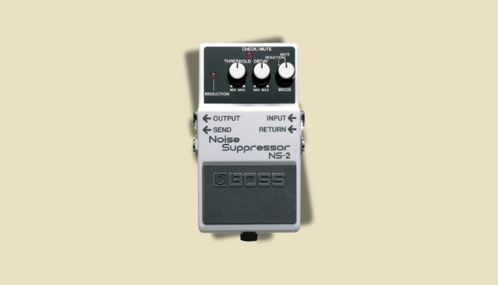 BOSS NS-2 Noise Suppressor pedal used by John 5 to control hum and unwanted noise in high-gain setups