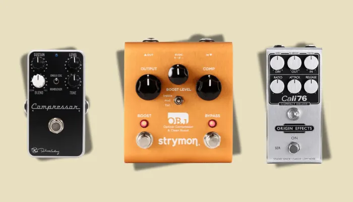 Infographic showing the best compressor pedals for professional use.