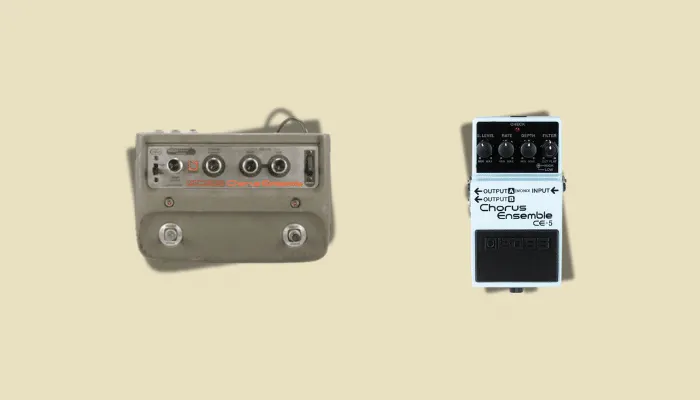 Photo of the Boss CE-1 Chorus Ensemble, the classic pedal that set the industry standard for chorus effects.