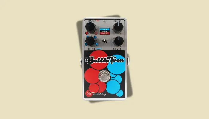 Photo of the Keeley BubbleTron, a weird dynamic flanger and phaser pedal for envelope-driven modulation.