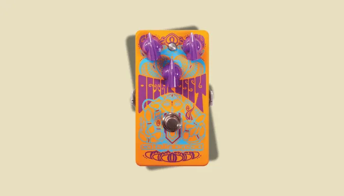 Photo of the Catalinbread Octapussy octave fuzz pedal, voiced for Hendrix-style fuzz with an octave-up effect.