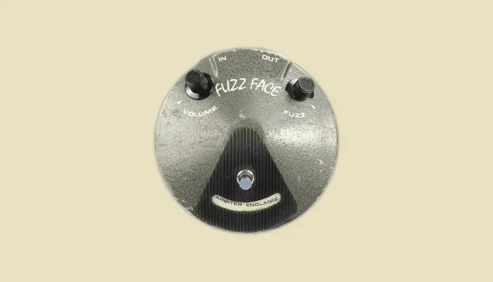 Photo of the Dallas Arbiter Fuzz Face, the 1966 fuzz pedal designed by Ivor Arbiter.