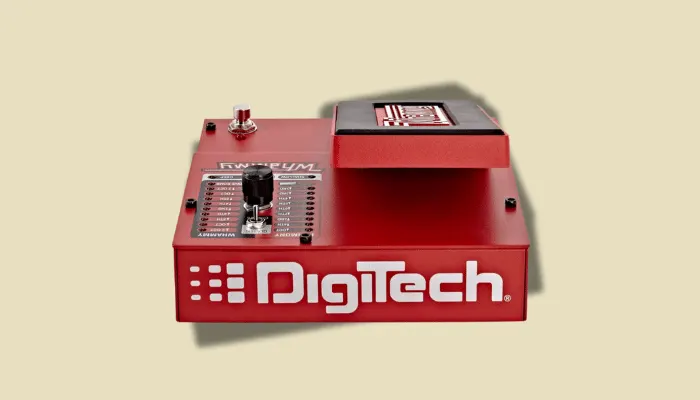 Photo of the DigiTech Whammy pedal, used to illustrate creative pitch-shifting techniques.