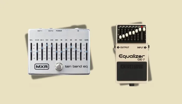 Infographic showing EQ pedals used always-on to shape and balance your core guitar tone.