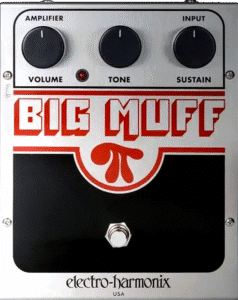 Electro-Harmonix Big Muff fuzz pedal potentially used by Kurt Cobain on Lithium