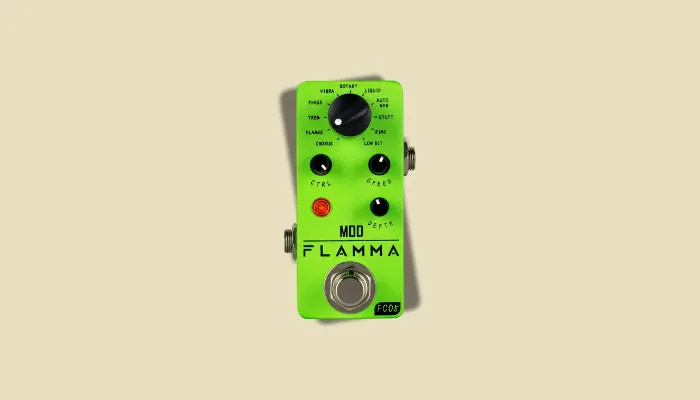 Photo of the Flamma multi-modulation pedal, an affordable way to get many modulation effects in one box.