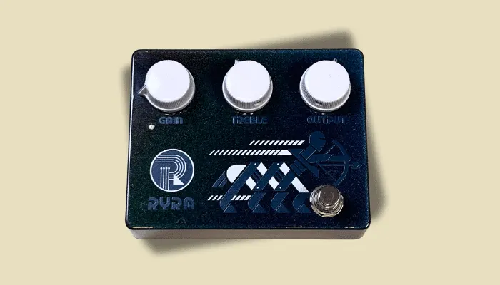 Diagram showing a Klon placed after another overdrive when stacking drive pedals.