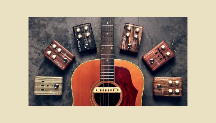 Photo of the L.R. Baggs Align Series, dedicated acoustic guitar pedals for shaping amplified acoustic tone.