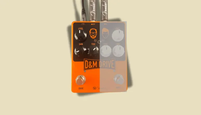 Diagram showing light breakup settings for bluesy overdrive on Dan's side of the Keeley D&M Drive.