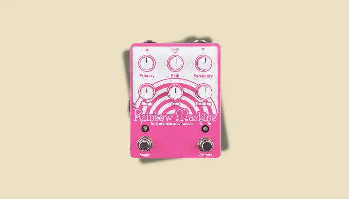 Photo of the EarthQuaker Devices Rainbow Machine, a weird pitch-shifting pedal for glitchy, experimental textures.