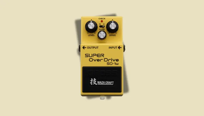 Photo of the Boss SD-1W Waza Craft Super Overdrive pedal.