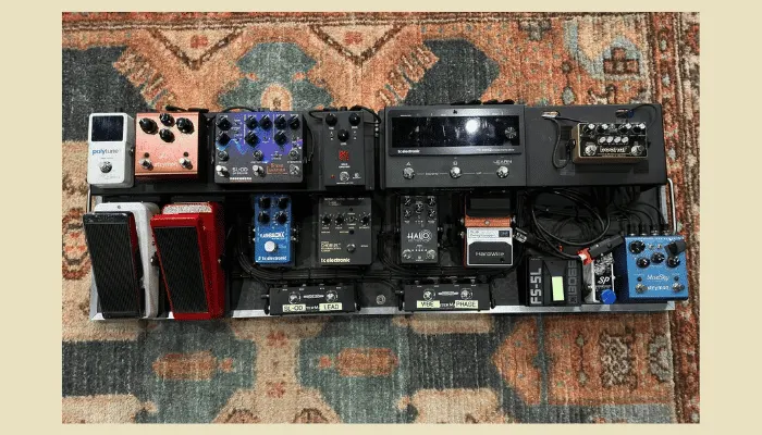 Steve Lukather's pedalboard for 2025