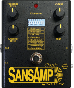 Tech 21 SansAmp Classic pedal used by Kurt Cobain on In Utero