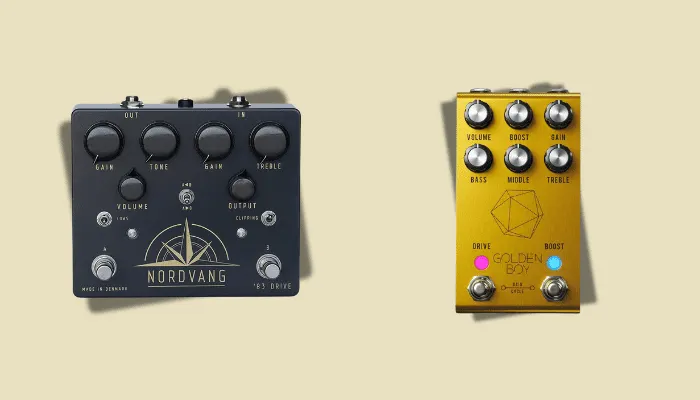 Photo of a both-in-one pedal combining Klon and Bluesbreaker circuits in one enclosure.
