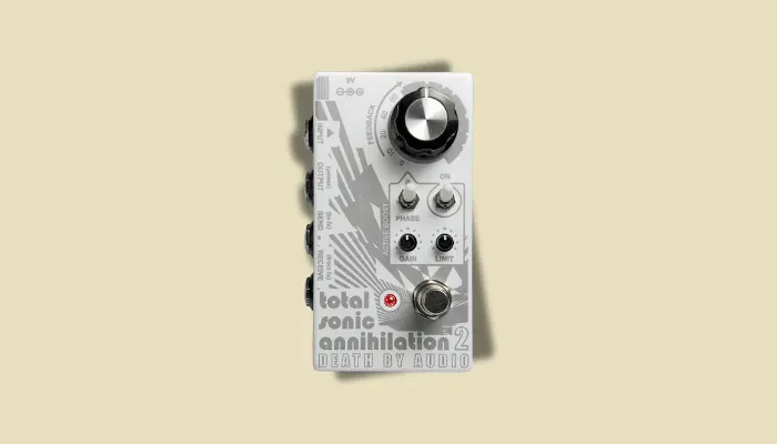 Photo of the Death by Audio Total Sonic Annihilation 2, a weird feedback-loop pedal for extreme noise effects.