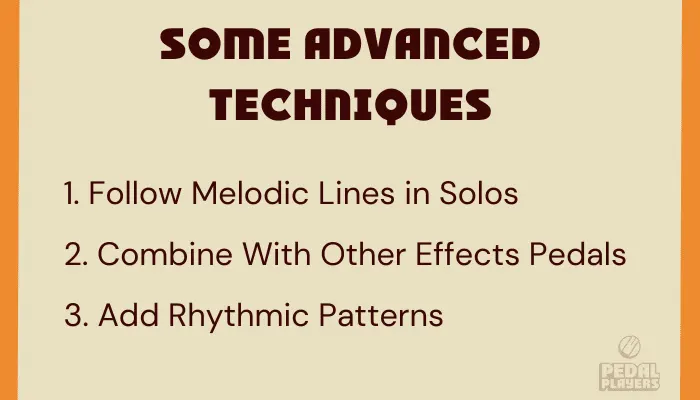 Infographic showing advanced wah techniques to try once you have the basics down.