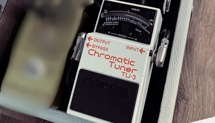 Photo of the Boss TU-3 tuner pedal, a long-running favourite pedalboard tuner.