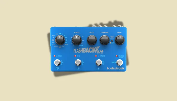 Photo of the TC Electronic Flashback x4 digital delay with tap tempo and TonePrint presets.