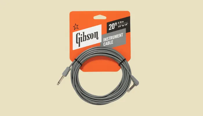 Photo of an instrument cable used to connect your guitar and amp to the pedal chain.