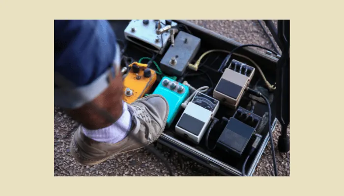 Image of a person tapping a pedal