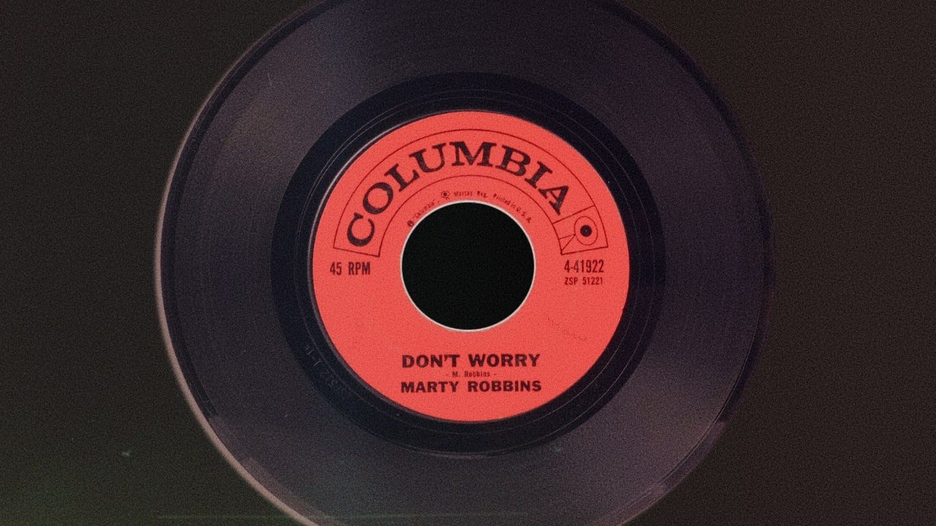 Marty Robbins' "Don't Worry" 45 RPM single on Columbia, the 1960 record where the fuzz sound began
