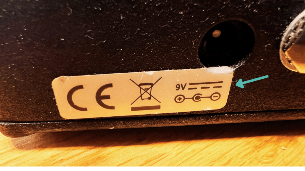 Can I Use a 12V Power Supply on a 9V Guitar Pedal? 4 power sticker